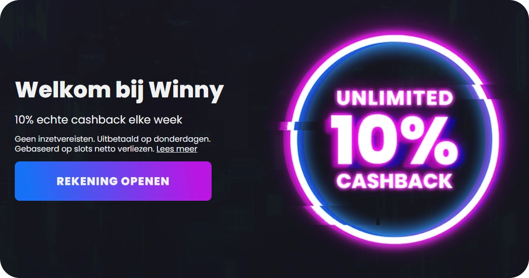 Claim je exclusieve welkomstbonus bij Winny Casino